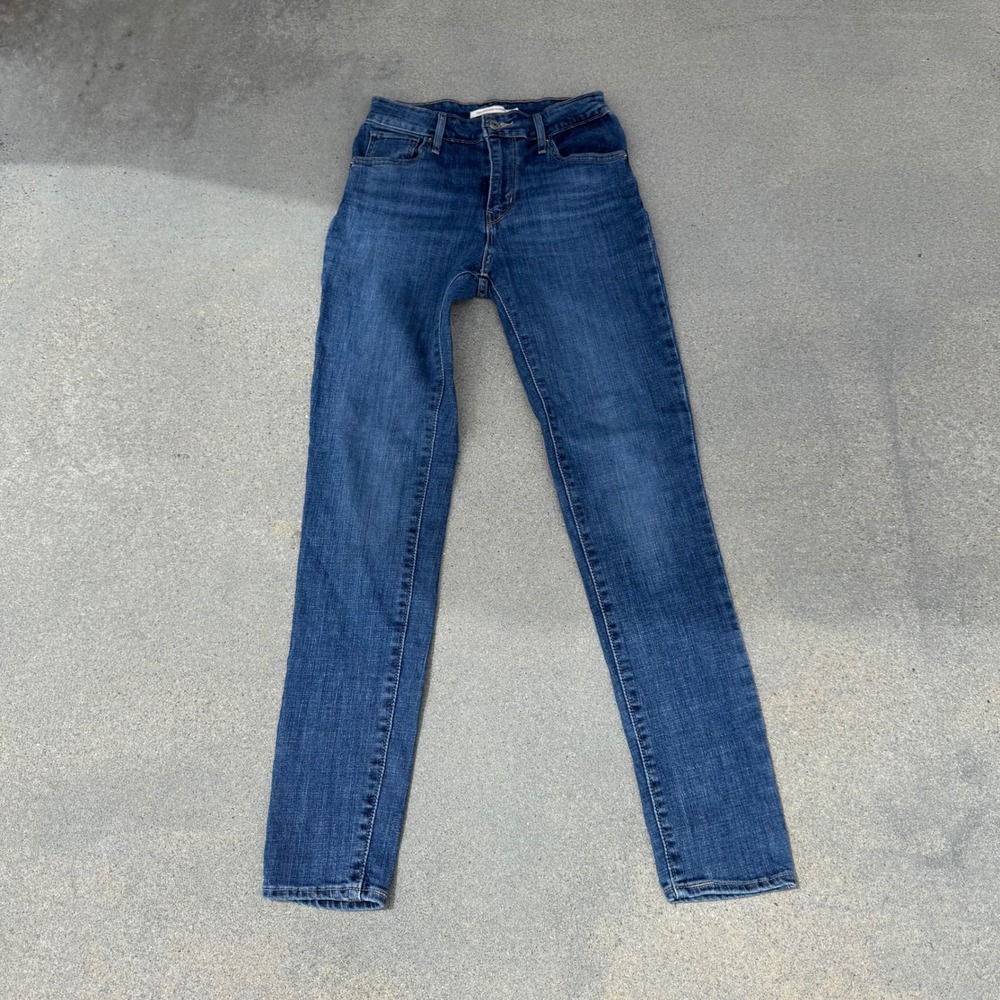 Levi's 721 High Rise Skinny Jeans Women 25 Dark Wash Blue Denim Stretch